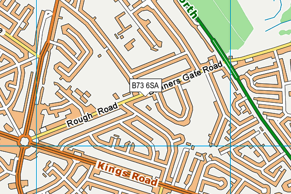 B73 6SA map - OS VectorMap District (Ordnance Survey)