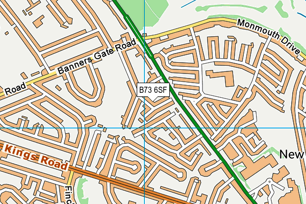 B73 6SF map - OS VectorMap District (Ordnance Survey)
