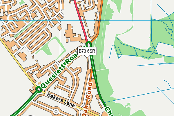 B73 6SR map - OS VectorMap District (Ordnance Survey)