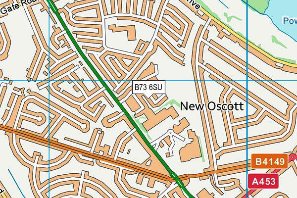 B73 6SU map - OS VectorMap District (Ordnance Survey)