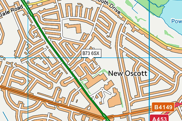 B73 6SX map - OS VectorMap District (Ordnance Survey)
