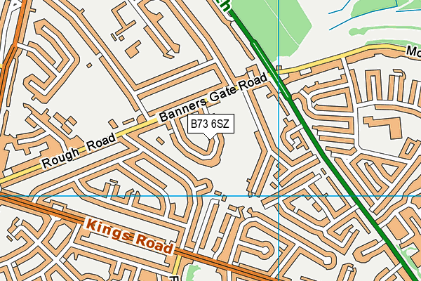 B73 6SZ map - OS VectorMap District (Ordnance Survey)