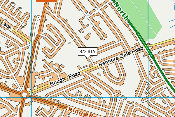 B73 6TA map - OS VectorMap District (Ordnance Survey)