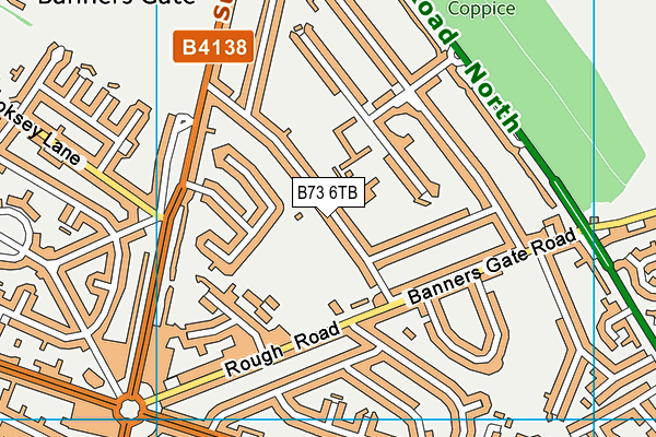 B73 6TB map - OS VectorMap District (Ordnance Survey)