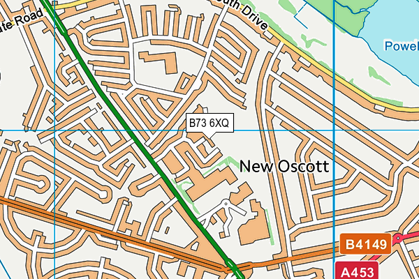 B73 6XQ map - OS VectorMap District (Ordnance Survey)