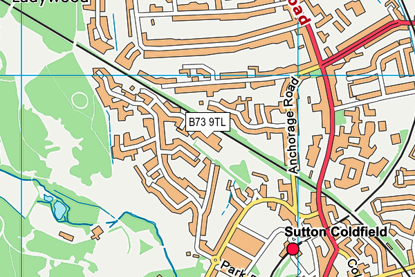 B73 9TL map - OS VectorMap District (Ordnance Survey)