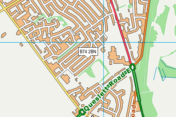 B74 2BN map - OS VectorMap District (Ordnance Survey)
