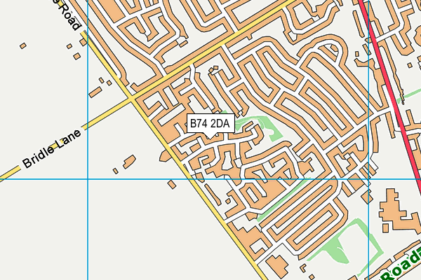 B74 2DA map - OS VectorMap District (Ordnance Survey)