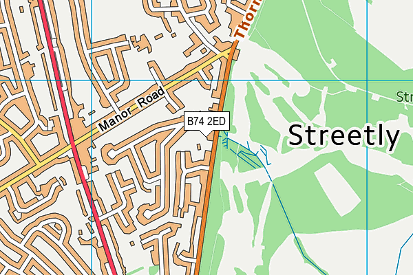 B74 2ED map - OS VectorMap District (Ordnance Survey)