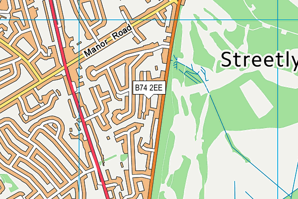 B74 2EE map - OS VectorMap District (Ordnance Survey)