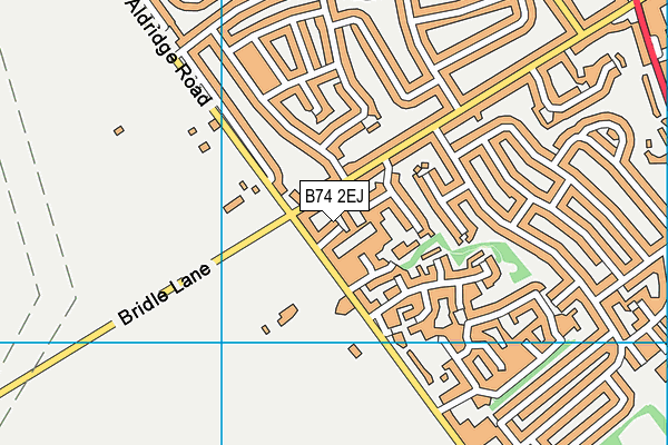 B74 2EJ map - OS VectorMap District (Ordnance Survey)