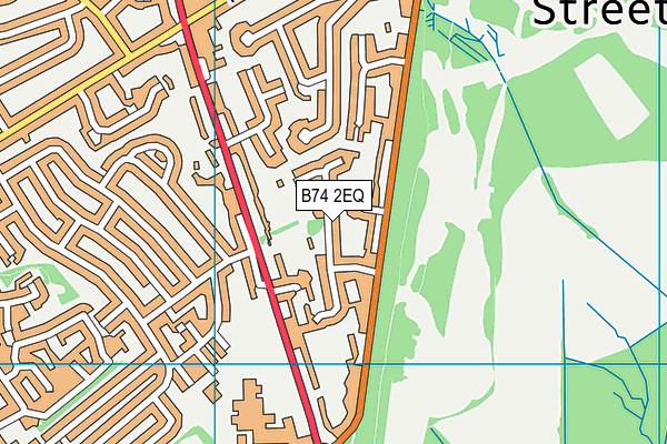 B74 2EQ map - OS VectorMap District (Ordnance Survey)