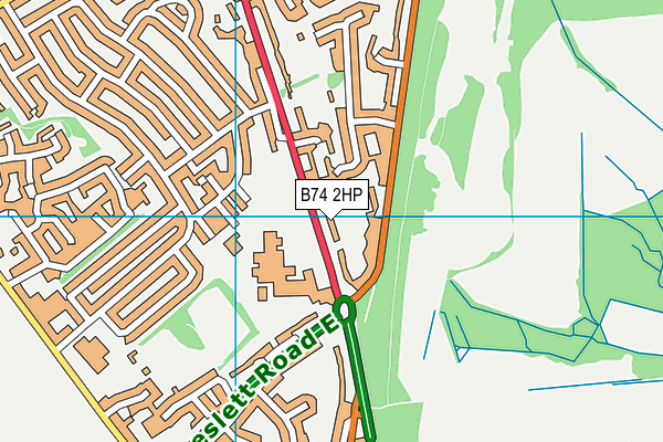 B74 2HP map - OS VectorMap District (Ordnance Survey)