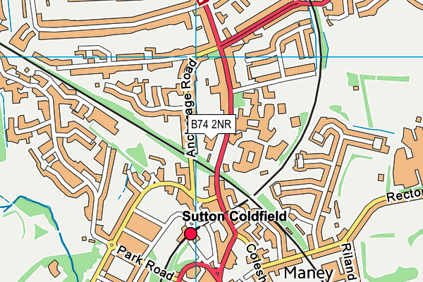 B74 2NR map - OS VectorMap District (Ordnance Survey)