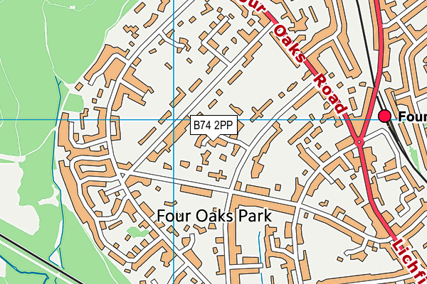 B74 2PP map - OS VectorMap District (Ordnance Survey)