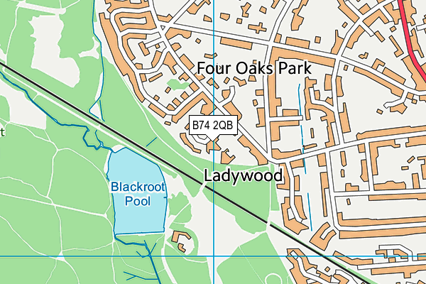 B74 2QB map - OS VectorMap District (Ordnance Survey)