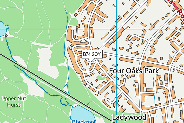 B74 2QY map - OS VectorMap District (Ordnance Survey)