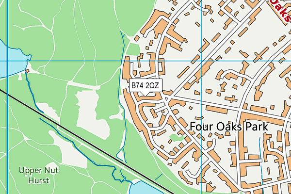 B74 2QZ map - OS VectorMap District (Ordnance Survey)