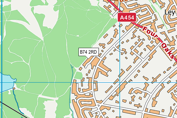 B74 2RD map - OS VectorMap District (Ordnance Survey)
