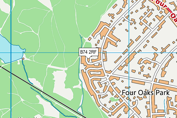 B74 2RF map - OS VectorMap District (Ordnance Survey)