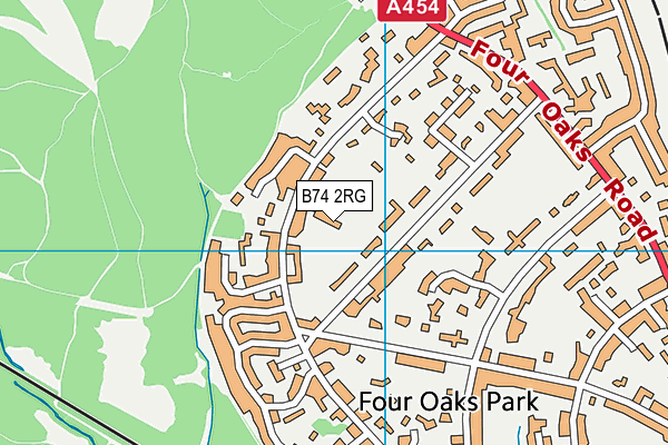 B74 2RG map - OS VectorMap District (Ordnance Survey)