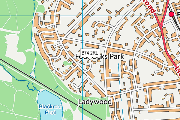 B74 2RL map - OS VectorMap District (Ordnance Survey)