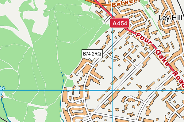 B74 2RQ map - OS VectorMap District (Ordnance Survey)