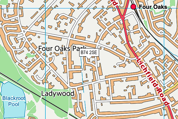 B74 2SE map - OS VectorMap District (Ordnance Survey)