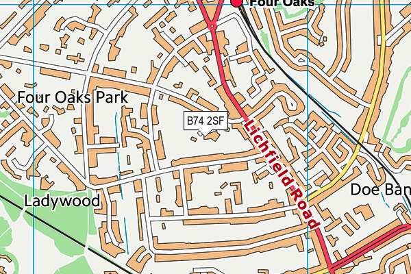 B74 2SF map - OS VectorMap District (Ordnance Survey)