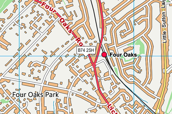 B74 2SH map - OS VectorMap District (Ordnance Survey)