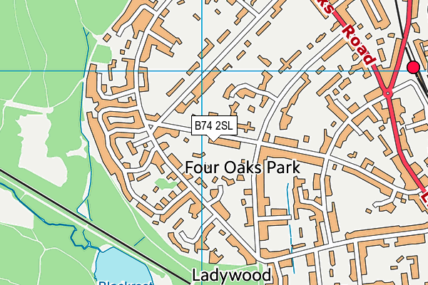B74 2SL map - OS VectorMap District (Ordnance Survey)