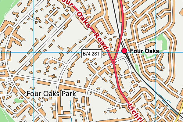 B74 2ST map - OS VectorMap District (Ordnance Survey)