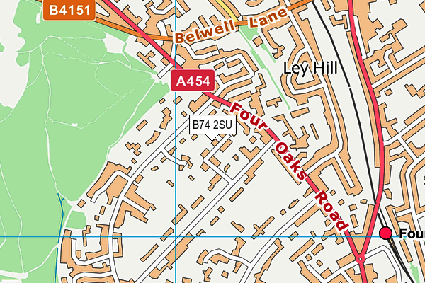 B74 2SU map - OS VectorMap District (Ordnance Survey)