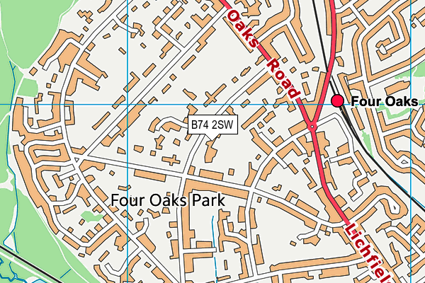 B74 2SW map - OS VectorMap District (Ordnance Survey)