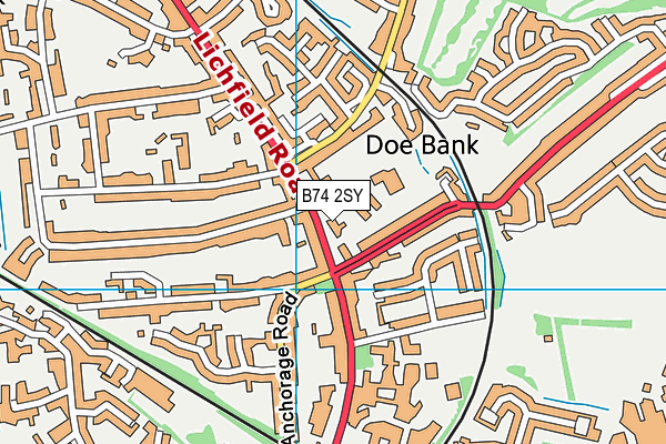 B74 2SY map - OS VectorMap District (Ordnance Survey)