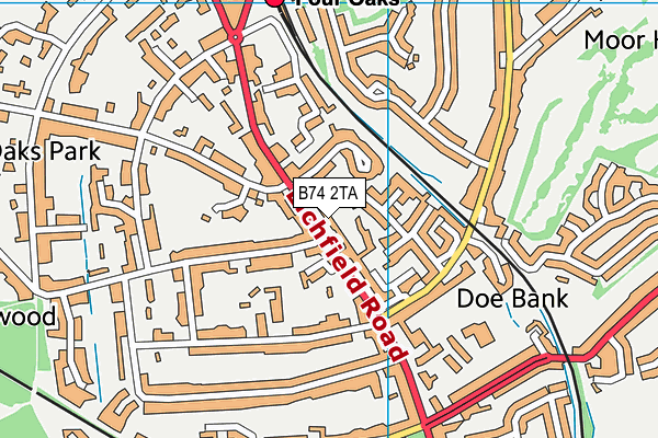 B74 2TA map - OS VectorMap District (Ordnance Survey)
