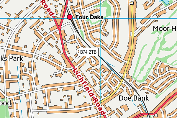 B74 2TB map - OS VectorMap District (Ordnance Survey)