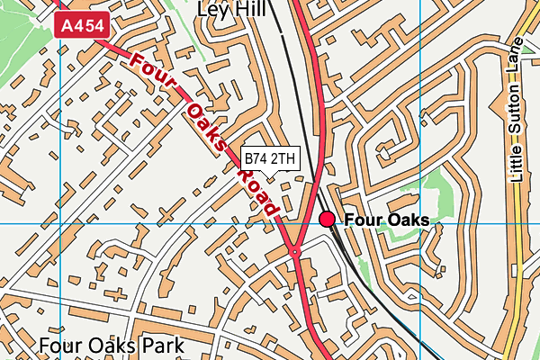 B74 2TH map - OS VectorMap District (Ordnance Survey)