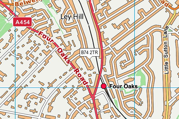 B74 2TR map - OS VectorMap District (Ordnance Survey)