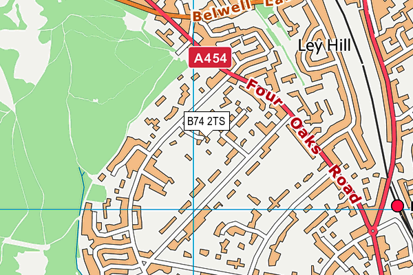 B74 2TS map - OS VectorMap District (Ordnance Survey)