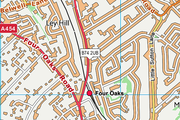 B74 2UB map - OS VectorMap District (Ordnance Survey)