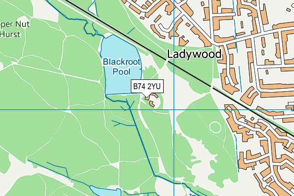 B74 2YU map - OS VectorMap District (Ordnance Survey)