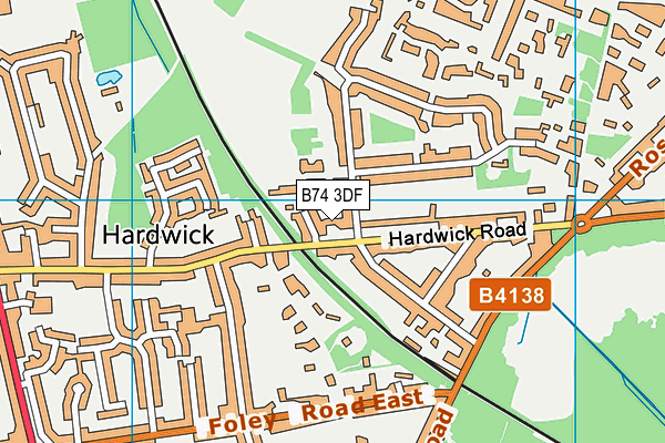 B74 3DF map - OS VectorMap District (Ordnance Survey)