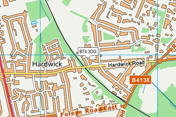 B74 3DG map - OS VectorMap District (Ordnance Survey)