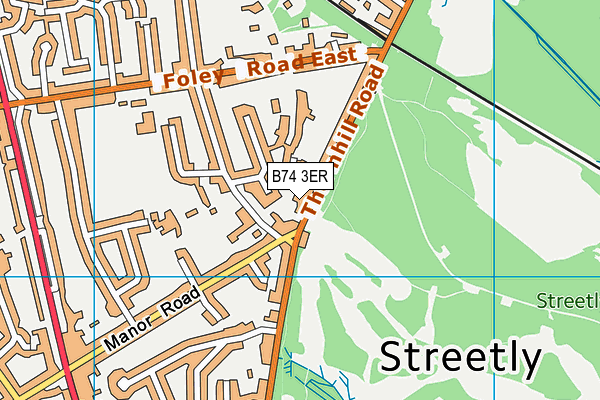 B74 3ER map - OS VectorMap District (Ordnance Survey)