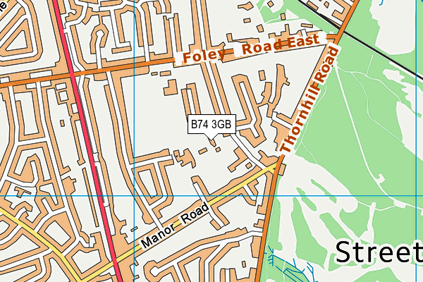 B74 3GB map - OS VectorMap District (Ordnance Survey)