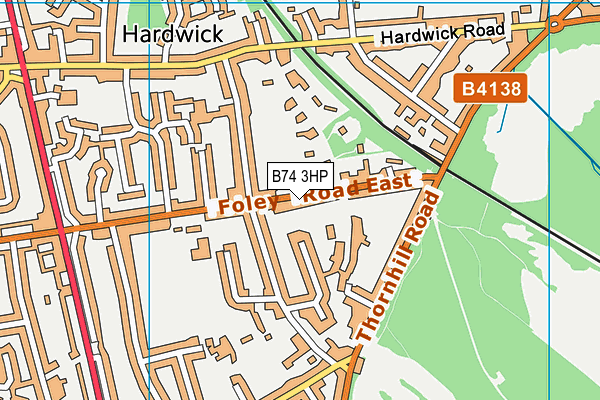 B74 3HP map - OS VectorMap District (Ordnance Survey)