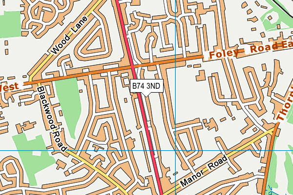 B74 3ND map - OS VectorMap District (Ordnance Survey)