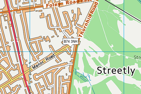 B74 3NH map - OS VectorMap District (Ordnance Survey)