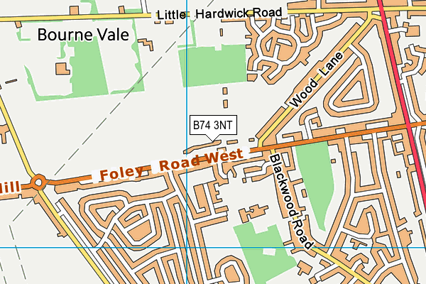 B74 3NT map - OS VectorMap District (Ordnance Survey)